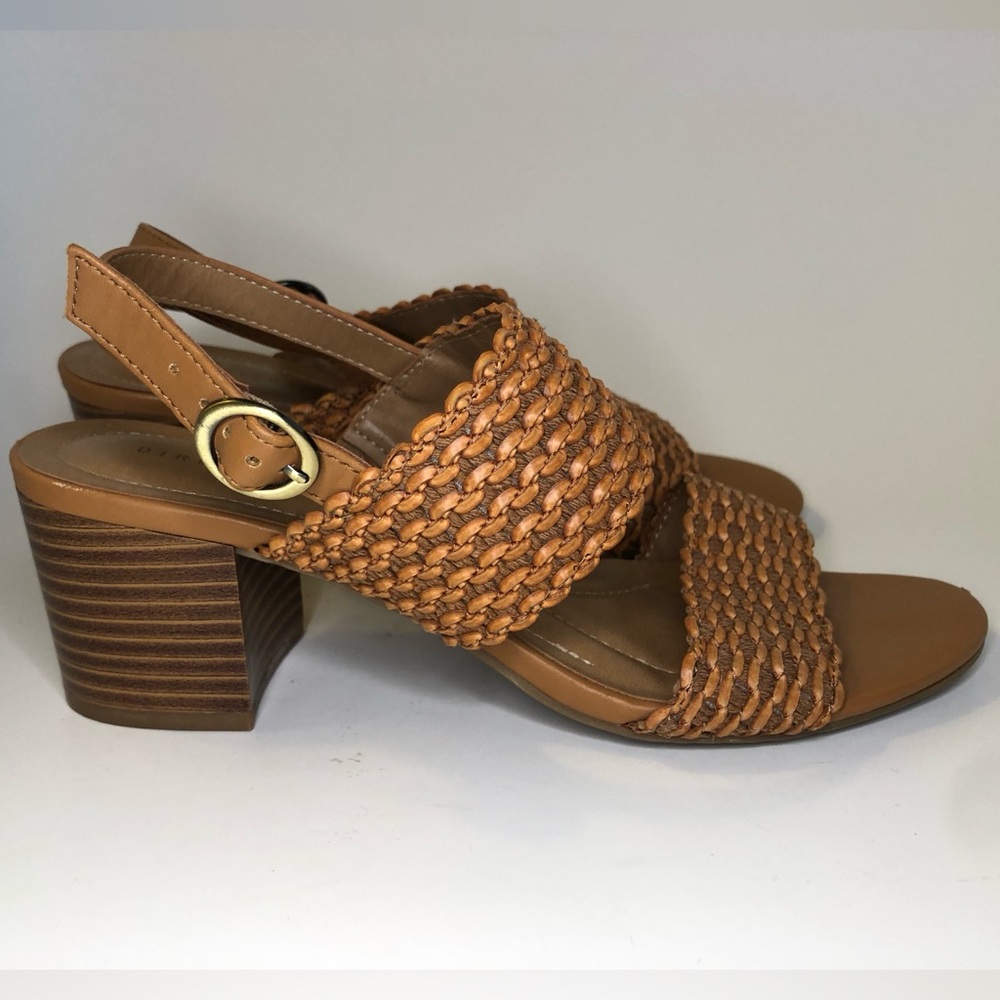 A New Direction Open Toe Strappy Stacked Block Heel Sandal Size 7.5 - Picture 5 of 10